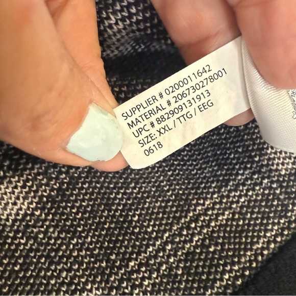 Chaps Black & White Grid Pattern Plaid Long Sleeve Knit Zip Up Jacket Blazer XXL - Picture 9 of 13